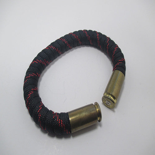 thin red line paracord beararms bullet casings jewelry bracelets