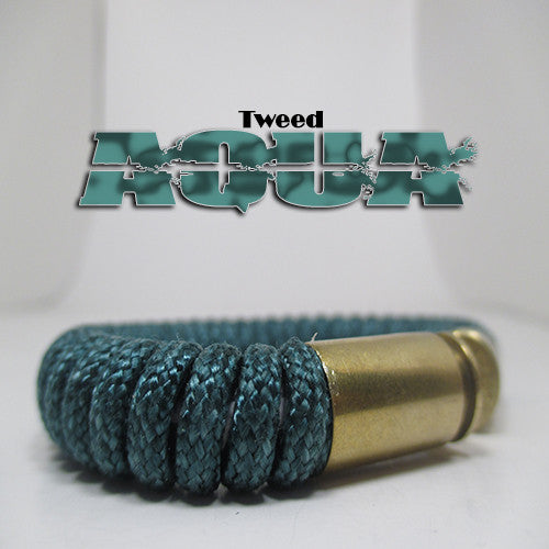 tweed aqua paracord beararms bullet casings jewelry bracelets