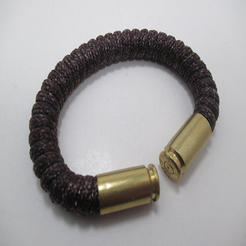 tweed chocolate paracord beararms bullet casings jewelry bracelets