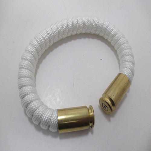 white paracord beararms bullet casings jewelry bracelets