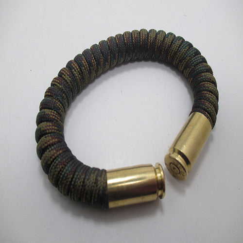 woodland camo paracord beararms bullet casings jewelry bracelets